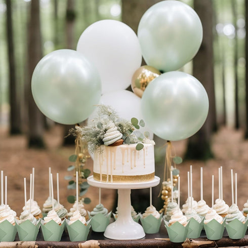 Whaline 200Pcs Sage Green Tulip Cupcake Liners, Baking Cup for Bridal Baby Shower Party Decor