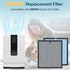 HSP001 True HEPA Filter Replacement for HATHA-SPACE Air Purifier, 4 in 2 H13 with Activated Carbon Pre-Filter, 3 Pack