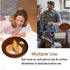 Solid Wood Serving Tray - Round Non-Slip Tea Coffee Snack Plate with Raised Edges for Home Kitchen Restaurant (9.5inch,