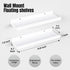 Set 2, Boswillon Floating Shelves Wall Mounted of Modern White Shelves for Bedroom, Nursery Shelves with Lip, Display