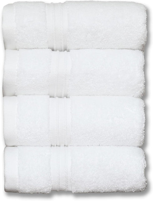 Milara Turkish Super-Plush Wash Cloths Set 4-Piece | Premium 100% Cotton Washcloths