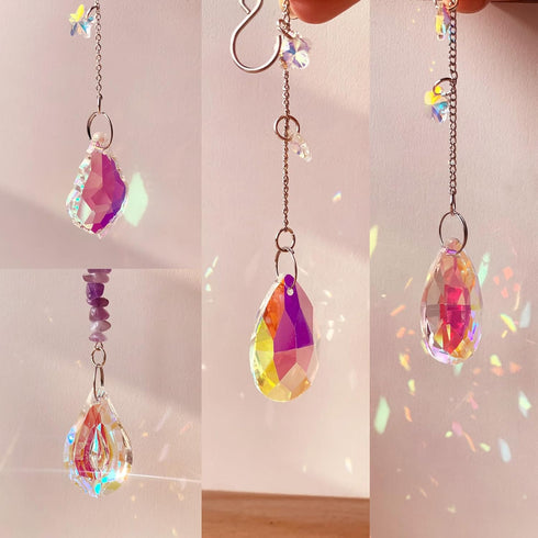 400pcs DIY Suncatcher Kit Sun Catchers Making Kit Supplies Art and Crafts for Adults With Tutorial Hanging Prism Sun