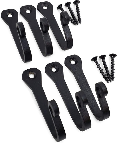 Claimed Corner Cast Iron Wall Mounted Coat Hook - 5 Pack Multi-Purpose for Towel, Hat, Scarf