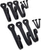 Claimed Corner Cast Iron Wall Mounted Coat Hook - 5 Pack Multi-Purpose for Towel, Hat, Scarf