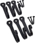 Claimed Corner Cast Iron Wall Mounted Coat Hook - 5 Pack Multi-Purpose for Towel, Hat, Scarf