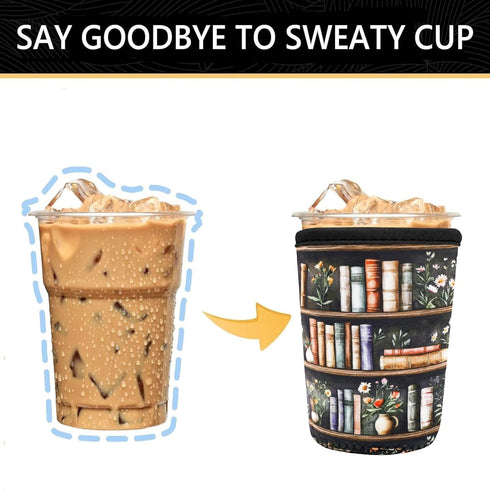 YR 3 Pack Reusable Neoprene Insulator Sleeve for Iced Coffee Cups, Coffee Coolies sleeves for Iced & Hot Drinks, Cold