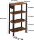 TB01BB080 TUTOTAK Narrow Side Table with Charging Station,Small End Table with USB Ports and Outlets, Skinny Sofa