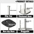 Brushed Nickel Paper Towel Holder, Standing Roll Holder for Kitchen Bathroom with Weighted Base and Suction Cups