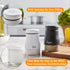 Bivvclaz Salt and Pepper Shakers Set, 5 Ounce Stainless Steel Dispenser with Glass Bottom for Modern Kitchen Decor