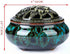 Ceramic Incense Burner with Stick Holder + Insulation for Stick or Coil Incense, Sage Cones, Frankincense (Fambe Blue)