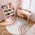 4 STARUIA Colorful Round Rug for Nursery, Ft Rainbow Washable Rug for Playroom, Boho Kids Rug Non-Slip Soft Bedroom