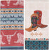 Kay Dee Southwest at Heart Jacquard Tea Towel & Boots Tea Towel, Set of 2 Southwestern Native Print Kitchen Towels