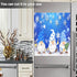Christmas Blue Snowflake Gnome Dishwasher Magnet Cover, Winter Xmas Tree Magnetic Sticker for Kitchen Appliance Decor