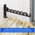 Wall Mounted Clothes Drying Rack, Foldable Laundry Hanger Hook for Bathroom, Indoor Clothes Rack