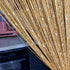 ave split Decorative Door String Curtain, Wall Panel Fringe, Window Room Divider, 100x200cm, Champagne