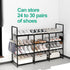 4 Closet 20-26 Tier Shoe Rack, Shoe Organiser, Metal Shoe Rack, Shoe Rack, Entryway Shoe Rack, Holds Pairs of Shoes