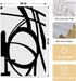 Set 4 16x24 Inches Abstract Black and White Kitchen Dish Towels of - Mid Century Modern Black and White Decorative Hand