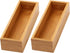 YBM HOME Bamboo Drawer Organizer Storage Box, 2 Pack for Kitchen, Junk Drawer, Office, Bedroom, Craft, 3x9x2 inch