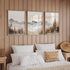 Neutral Mountain Wall Art Decor, Set of 3 Forest Canvas Posters for Living Room Bedroom (12x16 Inch Unframed)