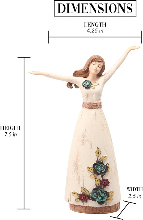 Pavilion Gift Company Simple Spirits 41007 Figurine, 7-1/2-Inch, White, Green, Tan