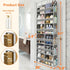 6 12 80 lbs Over the Door Organizer Tiers, Extra Large Behind Door Storage of Compartments, Weight Capacity Hanging