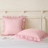 26x26 Inches, Set 2, KKJIAF Ruffle Pillow Cases Light Pink Square Ruffled Pillow Covers of Microfiber Wrinkle Resistant
