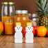 BWESOO 2Pcs 8 Oz Yellow Plastic Bear Honey Bottle Jars, Empty Honey Squeeze Bottle with Flip-top Lid for Storing