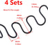 Antrader 16"(40cm) Couch Spring Repair Kit,4-Pack Upholstery Spring Clips for Furniture Couch Repair,Includes Screws and Clips,Black