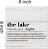 Country the Lake Definition Canvas Prints Wall Art Decor, Lake Themed Poster Painting Framed Artwork 8 x 8 Inch Summer