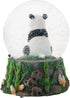 Elanze Designs Hugging Panda Bear Family Snow Globe, 100MM Musical Glitter Water Figurine Plays Tune Born Free