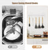Kitchen Utensil Rack Wall Mount, White Adhesive Hanger, No Drilling, Space Saving Kitchen Holder, 2 Packs