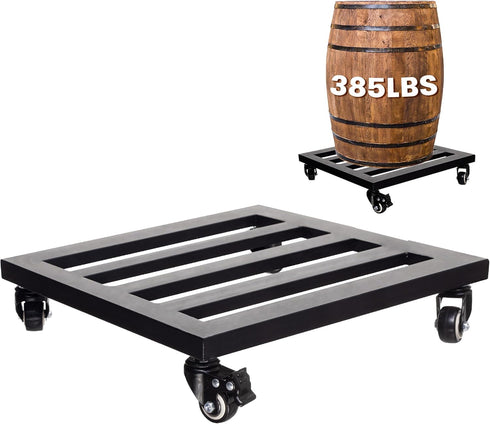 Idzo Upgraded Lockable Heavy Duty Trolley Capacity 385lbs, 12 Inch, Black, Large