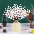 Vellibring 32 Pack Artificial White Berry Stems, Christmas White Berries Picks Holly Berry Branches for Christmas Tree