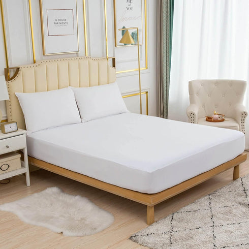 Cooling King Size Mattress Protector, Waterproof Ultra Soft Jersey Top Fitted Cover
