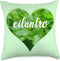 Cilantro Herb Love Heart Throw Pillow