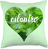 Cilantro Herb Love Heart Throw Pillow