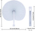 Pangda 24 Pack Folding Round Paper Fans with Plastic Handle for Wedding Favor Party Bag Filler