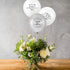 Gejoy 60 Pieces Memorial Balloons for Funeral Remembrance, White and Silver Balloons for Celebration of Life