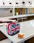 Toaster Dust Cover with Pockets, National Flag Day Classic British Loyalty Symbol, Soft Washable 2 Slice Toaster Cover