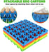 16 30 4 PCS Plastic Egg Tray Cell Egg Flats Crates Stackable Egg Cartons Reusable Carton, Hold Multiple Eggs, Great