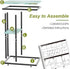 Katrawu C Shaped End Side Table, Couch Sofa Table for Small Space, Snack Table with Metal Frame, TV Tray Table for Bed