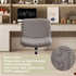 Armless Chair(2PCS,Kahki) Criss Cross Chair Cover Water Resistant Jacquard Vanity Chair Cover Elastic Mid Back Wide