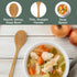 BambooMN 8" Reusable Solid Bamboo Deluxe Dinner Spoon - 10 pcs