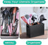 ALELION Black Utensil Holder for Kitchen Counter, Large 2 Compartment Caddy Organizer for Spatula and Ladles