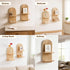 2 Pack 2 Artilady Boho Wall Hanging Shelves - Tier Handmade Rainbow Arch Solid Wood Floating Shelf Wall Decor Trinket