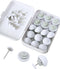 Duvet Pin Clips 16 Sets, Duvet Button Fasteners with Soft Fabric for Quilt, Cushions, Curtains (White)