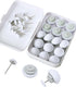 Duvet Pin Clips 16 Sets, Duvet Button Fasteners with Soft Fabric for Quilt, Cushions, Curtains (White)