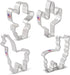 Ann Clark Cookie Cutters Llama and Cactus, 4-Pc Set Made in USA