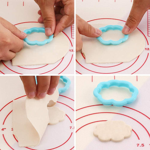9Pcs Rainbow & Cloud Fondant Cutter Set, Cake Decorating Tools for Sugarcraft, Polymer Clay, Cookies, Biscuit Cutters