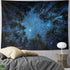 HOMKUMY Starry Wall Tapestry, 3D Printing Forest Starry Night Design for Home Decor, Medium 59x51 Inches